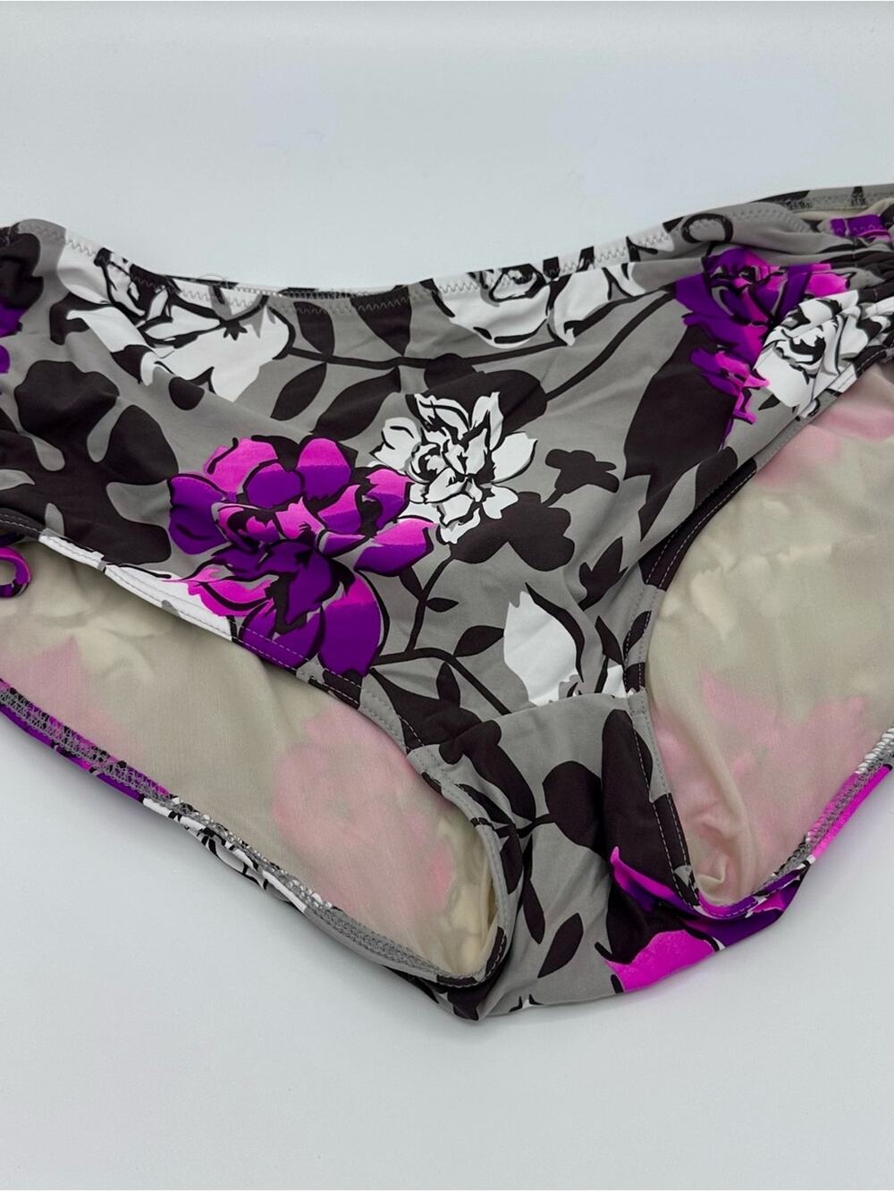 Fantasie Purple Floral Swim Bottom Size XL (1306)